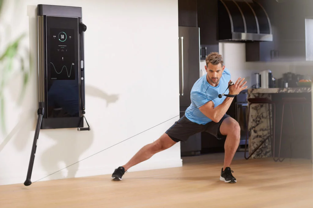 tonal ai home gym in action